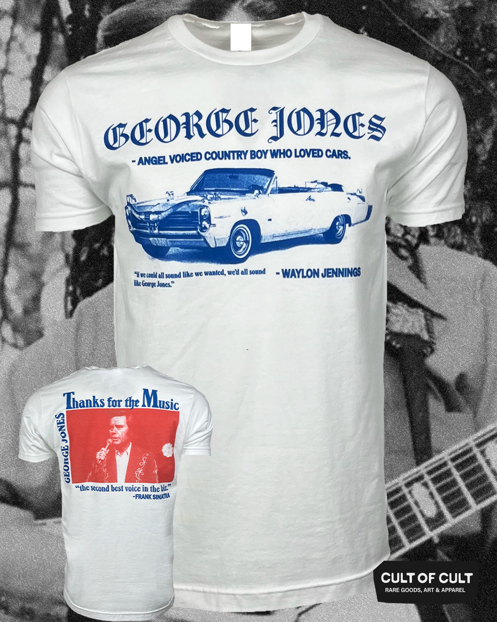 George Jones Thanks For The Music T-Shirt 2 Sided